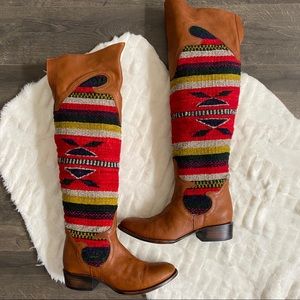 Freebird by Steven Multicolor Over the Knee cabal Boots